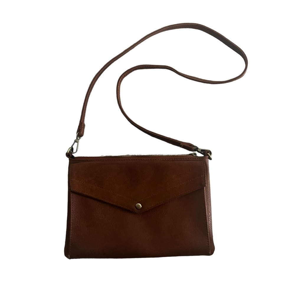 Street Level Abri Envelope Clutch Cognac